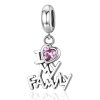 Charm Pendente Eu amo minha família estilo Pandora - SCC251