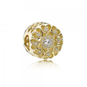 Charm berloques PANDORA Corações de Ouro