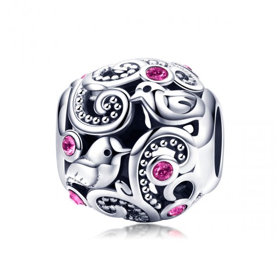 Charm Mensagem de Amor estilo Pandora - SCC1014  Clique na imagem para fechar