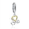 Charm Pendente Eu amo papai estilo Pandora - SCC052