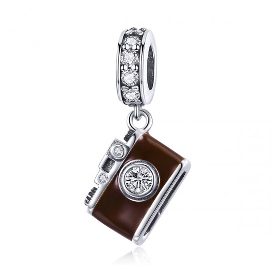 Charm Pendente Câmera digital vintage estilo Pandora - SCC953  Clique na imagem para fechar