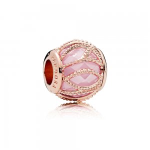 Charm PANDORA ROSETM Petit Facetado Rosa Entrelaçado - 781968PCZ