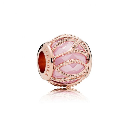 Charm PANDORA ROSETM Petit Facetado Rosa Entrelaçado - 781968PCZ  Clique na imagem para fechar