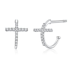 Brincos Petit Cruz life Pandora - SCE755 Brincos Petit Cruz life Pandora - SCE755