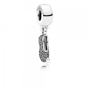 Pingente Pandora de prata Disney, Jasmine's Sparkling Slipper Pingente Pandora de prata Disney, Jasmine's Sparkling Slipper