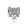 Charm berloques PANDORA Laço Coração - 791776CZ