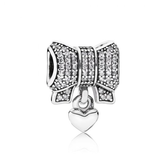 Charm berloques PANDORA Laço Coração - 791776CZ  Clique na imagem para fechar