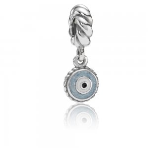 Charm PANDORA de Prata Esmaltado Olho Grego - 790529EB Charm PANDORA de Prata Esmaltado Olho Grego - 790529EB