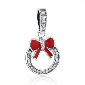 Charm Pendente Coroa de Natal estilo Pandora - SCC077 Charm Pendente Coroa de Natal estilo Pandora - SCC077