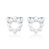 Brincos Petit Pearl Cat estilo Pandora - SCE688 Brincos Petit Pearl Cat estilo Pandora - SCE688