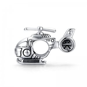 Charm Pequeno helicóptero estilo Pandora - SCC1699 Charm Pequeno helicóptero estilo Pandora - SCC1699