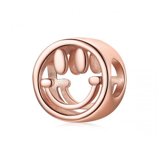 Charm Sorriso da sorte estilo Pandora Rosa - SCC1787  Clique na imagem para fechar