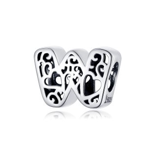 Charm Letra mágica W estilo Pandora - SCC1229-W Charm Letra mágica W estilo Pandora - SCC1229-W
