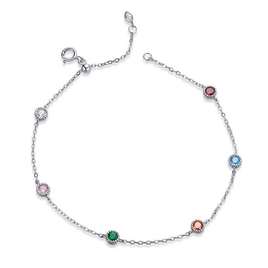 Pulseira Verão colorido estilo Pandora - SCB184  Clique na imagem para fechar