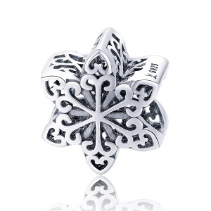 Charm Floco de neve cintilante estilo Pandora - SCC719 Charm Floco de neve cintilante estilo Pandora - SCC719