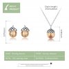 Conjunto de joias Dois tons Bolotas Brilhantes estilo Pandora - SET019