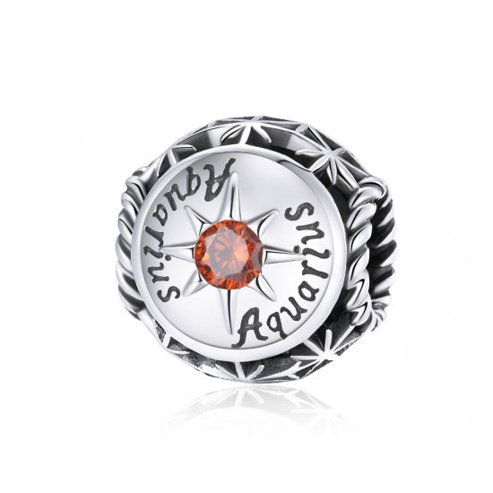Charm Aquário Brilhante estilo Pandora - SCC1725-11  Clique na imagem para fechar