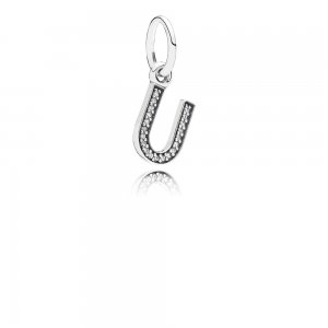 Pingente PANDORA de Prata Brilhante Letra U - 791333CZ Pingente PANDORA de Prata Brilhante Letra U - 791333CZ