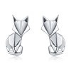 Brincos Petit Raposa Origami estilo Pandora - SCE526