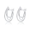 Brinco Argolas Linhas entrelaçadas estilo Pandora - BSE443 Brinco Argolas Linhas entrelaçadas estilo Pandora - BSE443