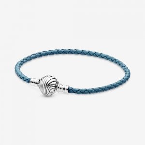 Bracelete Couro Concha Do Mar - Pandora Ocean