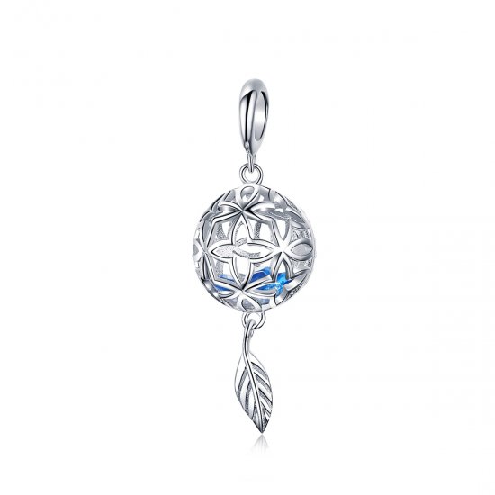 Charm Pendente Flor preservada estilo Pandora - SCC1123  Clique na imagem para fechar