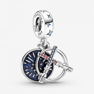 Charm Pendente Duplo de Sabre de Luz Star Wars Pandora - 799252C01 Charm Pendente Duplo de Sabre de Luz Star Wars Pandora - 799252C01