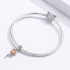 Charm Pendente Dois tons Lover Rose Flowers estilo Pandora - BSC145