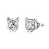 Brincos Petit Gato fofo estilo Pandora - SCE899 Brincos Petit Gato fofo estilo Pandora - SCE899