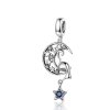 Charm Pendente Gato Brincando Com Estrelas estilo Pandora - SCC1205