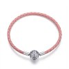 Bracelete Couro Emoção feminina estilo Pandora - SCB114 Bracelete Couro Emoção feminina estilo Pandora - SCB114