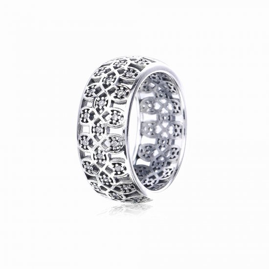 Anel PANDORA de prata Flor  Clique na imagem para fechar