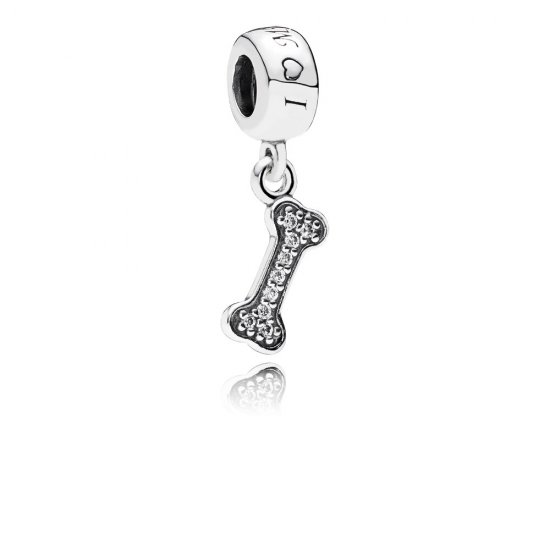 Charm PANDORA de Prata Pendente "I Love my DOG" - 791263CZ  Clique na imagem para fechar