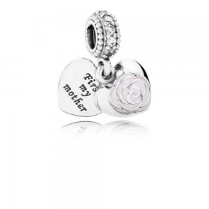 Charm PANDORA Delicada Amiga Mãe - 791528EN40 Charm PANDORA Delicada Amiga Mãe - 791528EN40