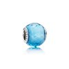 Charm berloques PANDORA Petit Facetado Azul Polar