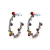 Brinco Argolas Cor do outono estilo Pandora - SCE443 Brinco Argolas Cor do outono estilo Pandora - SCE443