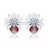 Brincos Petit Flor e Joaninha estilo Pandora - SCE459