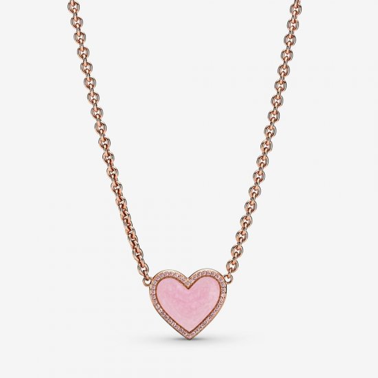Colar Coração Rosa Espiral Pandora Rose™ - 389279C01  Clique na imagem para fechar