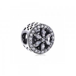 Charm berloques Pandora de prata Floco de neve Charm berloques Pandora de prata Floco de neve