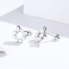 Brincos Petit Pearl Cat estilo Pandora - SCE688