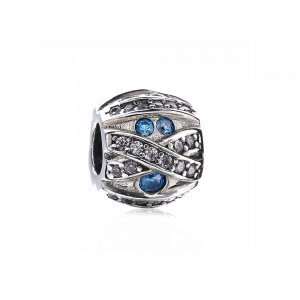 Charm berloques Pandora de prata Pedra azul