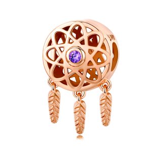 Charm Apanhador de Sonhos estilo Pandora Rosa - SCC330-C