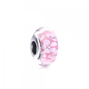Charm berloques Pandora de prata Flor rosa 791653A Charm berloques Pandora de prata Flor rosa 791653A