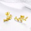 Brincos Petit Ramo de folhas estilo Pandora - SCE556