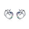Brincos Petit Unicórnio estilo Pandora - SCE611 Brincos Petit Unicórnio estilo Pandora - SCE611