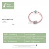 Bracelete Couro Joaninha estilo Pandora - SCB823