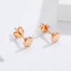 Brincos Petit Feijão Simples estilo Pandora Rose - SCE705-C