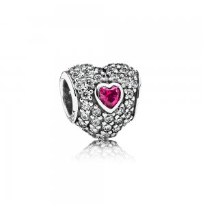Charm PANDORA Duplo Coração Vermelho - 791168SRU Charm PANDORA Duplo Coração Vermelho - 791168SRU