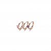 Brinco Argolas Paciência Azul Claro Huggie Pandora Rosa - 289304C02