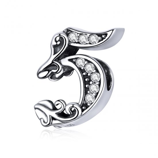 Charm Número 5 life Pandora - SCC1418-5  Clique na imagem para fechar